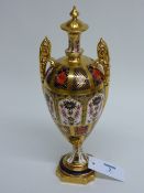 Royal Crown Derby pedestal urn pattern no.1128 30cm