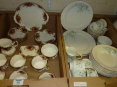 Royal Albert Old Country Roses tea set and a Royal Stafford dinner ware in two boxes