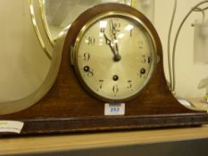 Early 20th century mahogany chiming mantle clock