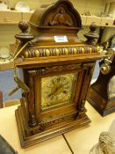 Late 19th Century walnut cased striking bracket clock 44cm