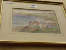 'Robin Hoods Bay' watercolour signed H Todd and three others by different hands