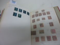 Album of Victorian and George V stamps including two Penny Blacks, covers etc