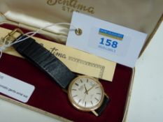 Bentima Star automatic 25 incabloc gents wristwatch stamped 750 in original case and guarantee