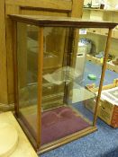 Edwardian mahogany table top shop display counter