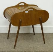 Mid 20th Century walnut tambour sewing box