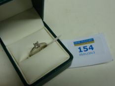 Platinum ring set with solitaire diamond approx 0.25 carat