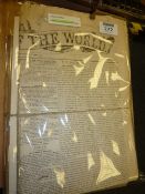 Scarborough related and other ephemera including first edition. of 'News of World 1st October 1843'