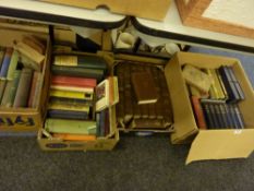 Books in four boxes