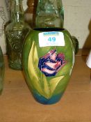 Walter Moorcroft vase decorated with a tulip 13cm