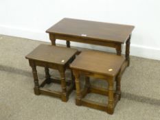 Three small oak occasional tables