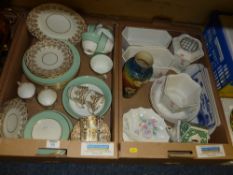 Royal Worcester and Spode tea ware and other decorative ceramics in two boxes