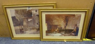 'The Passer By' and others - five colour prints after Sir William Russell Flint