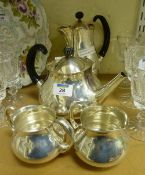 Elkington silverplated tea set by Eric Clements
