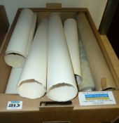 Pair of oriental watercolours, oriental scroll on parchment, other pictures and prints in one box