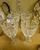 Set of six Waterford heavy cut crystal wines 13.5cm