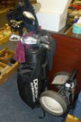 Donnay graphite shafts golf clubs with bag and trolley