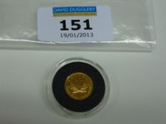Canadian 1 dollar piece 1/20 oz or pure gold