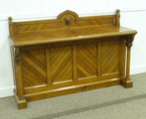 Late Victorian Aesthetic movement golden oak sideboard with leaf storage cupboard