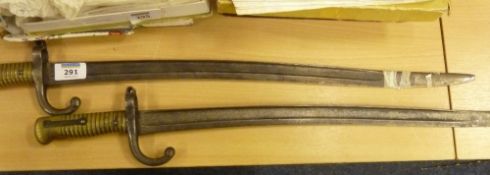 Two 19th century French bayonets 1862 and 1875 patterns