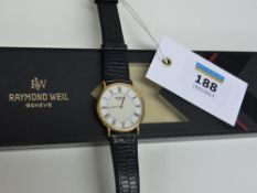 Raymond Weil gent's gold-plated automatic wristwatch with date aperture