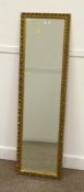 Rectangular bevel edged gilt framed wall mirror