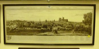 'The South East Prospect of the CIty of York' 20th Century monochrome print