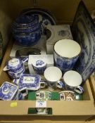 Ringtons Tea blue and white ware in one box
