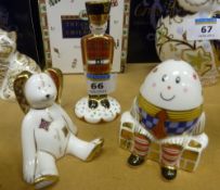 Royal Crown Derby paperweights - three Treasures of Childhood 'Soldier', 'Floppy Bunny' and '