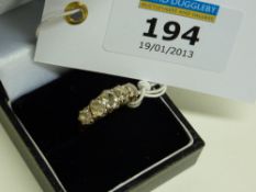 Victorian five stone old cut diamond ring stamped 18ct
