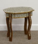 Mother of pearl inlaid occasional table