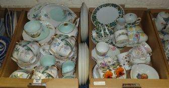 Queen Anne Louise tea service and other decorative ceramics in two boxes