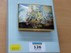 Halcyon Days enamel box to commemorate the bicentenary of 'The Battle of Trafalgar' limited
