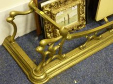Art Nouveau period brass fender 132cm overall