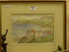 'Robin Hoods Bay' watercolour signed by Harold Todd and three others by different hands