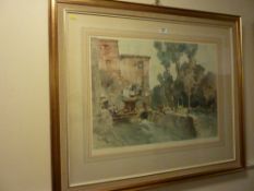 'The Mill Barbaste' limited edition colour proof after Sir William Russell Flint print
