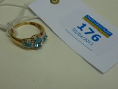 Topaz and diamond dress ring