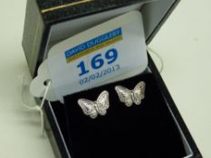 Pair of butterfly ear-rings stamped 925