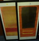 'Untitled' pair colour prints after Mark Rothko