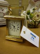 Small French brass carriage clock by Hands