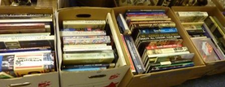 Books in five boxes