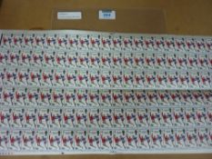 Full sheet 120 stamps 1966 England World Cup Winners 4d