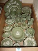 Collection of Wedgwood Green Jasperware in one box