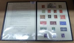 Folder British Millennium Collection stamps including Penny Black