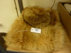 Fox fur stole and matching hat