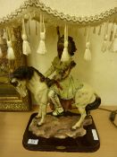 Mounted Indian Chieftain Academy Collectors table lamp