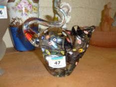 John Ditchfield Glassform Cat paperweight
