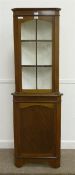 Early 20th Century mahogany free standing corner cabinet