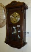 Early 20th Century oak cased German striking wall clock