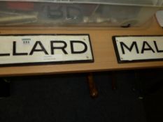 Pair of 'Mallard' train signs