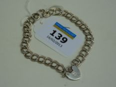 Chain bracelet and padlock stamped 925